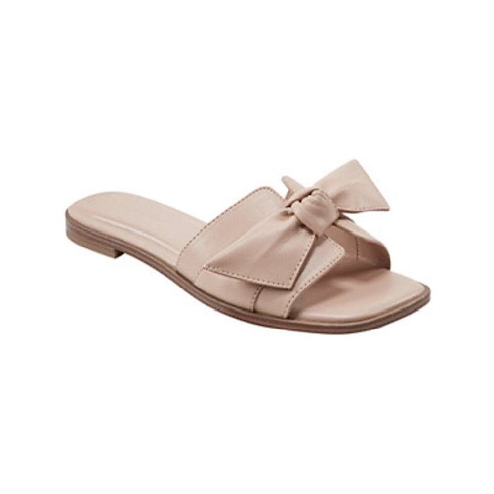Marc Fisher Finey Slide Sandals Women's Size 9 Nude Knot Flats